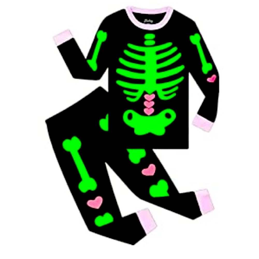 Girls Glow-in-Dark Halloween PJs